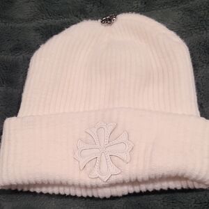 Chrome Hearts White Beanie Hat